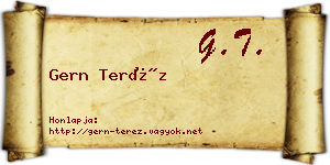 Gern Teréz névjegykártya